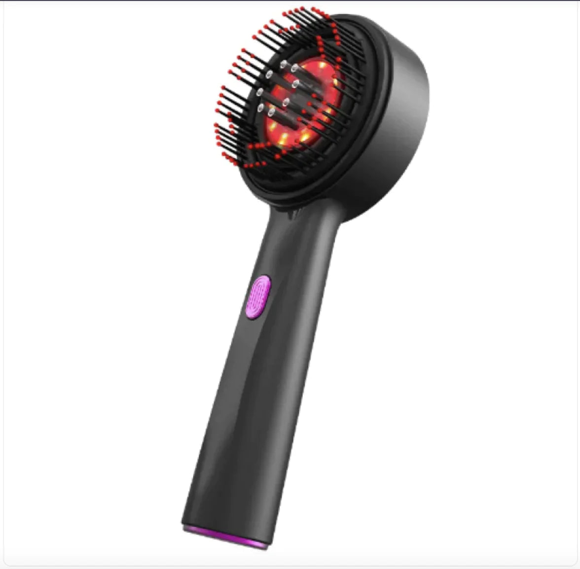 Therapeutic Scalp Massage Comb – Red Light & Anti-Slip