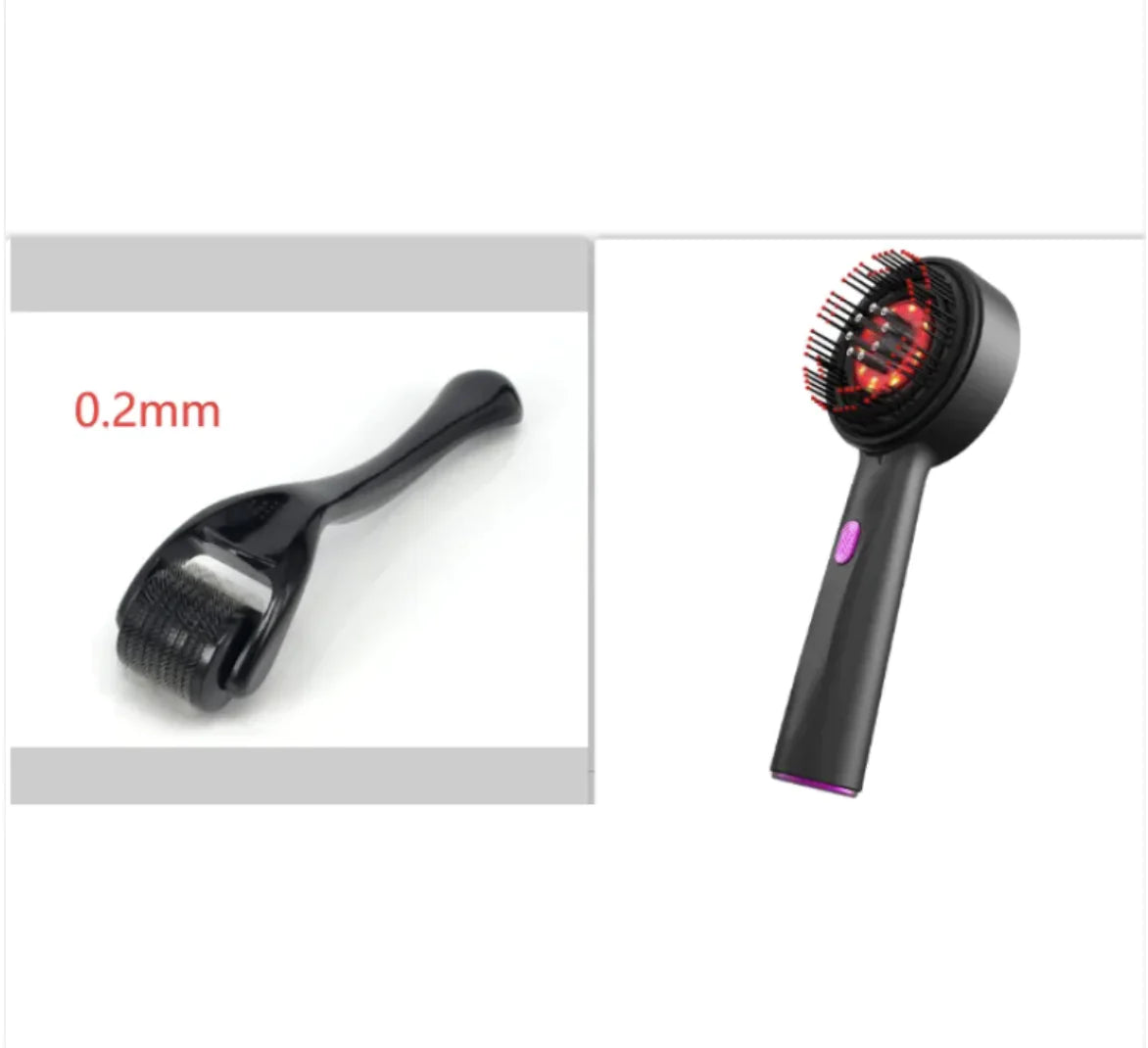 Therapeutic Scalp Massage Comb – Red Light & Anti-Slip