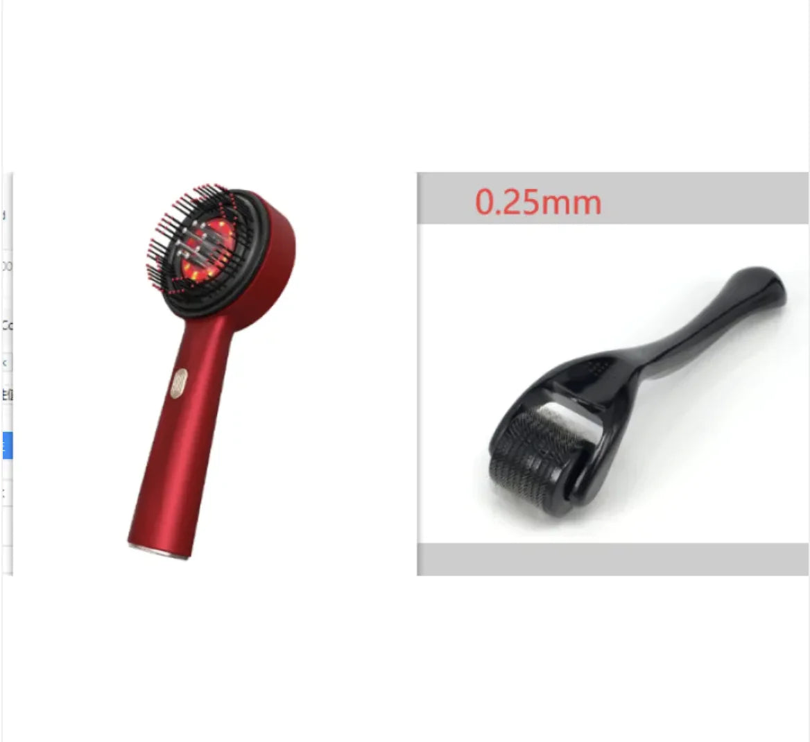 Therapeutic Scalp Massage Comb – Red Light & Anti-Slip