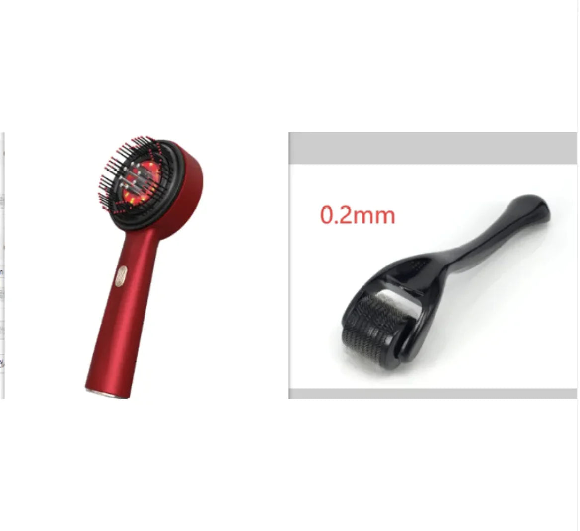Therapeutic Scalp Massage Comb – Red Light & Anti-Slip